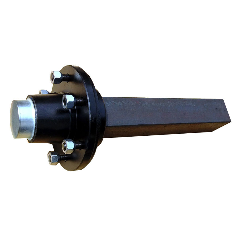 Servicio OEM proporcionado y pintura de la superficie PCD 4&quot; / 4.5&quot; / 5&quot; / 5.5&quot; Solid Round / Cuadrado Utility Trailer Stub Axle